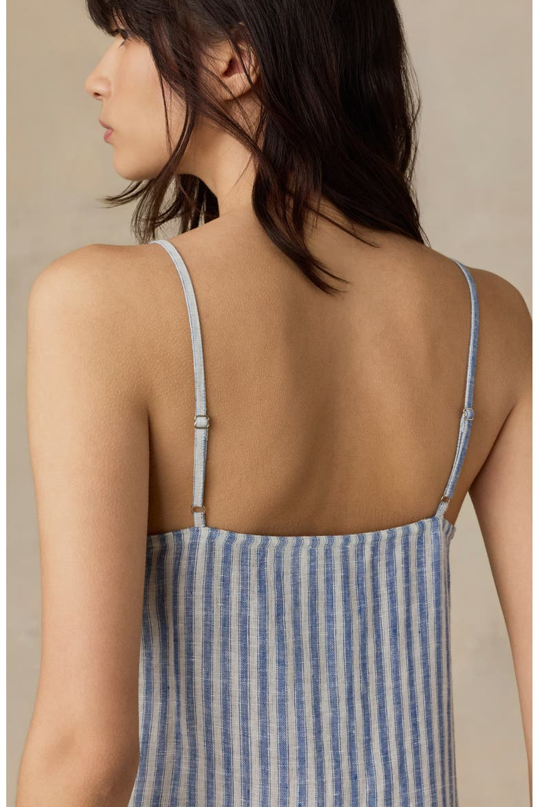 Sienna Stripe Linen Sundress, Alternate, color, OCEAN WHISPER