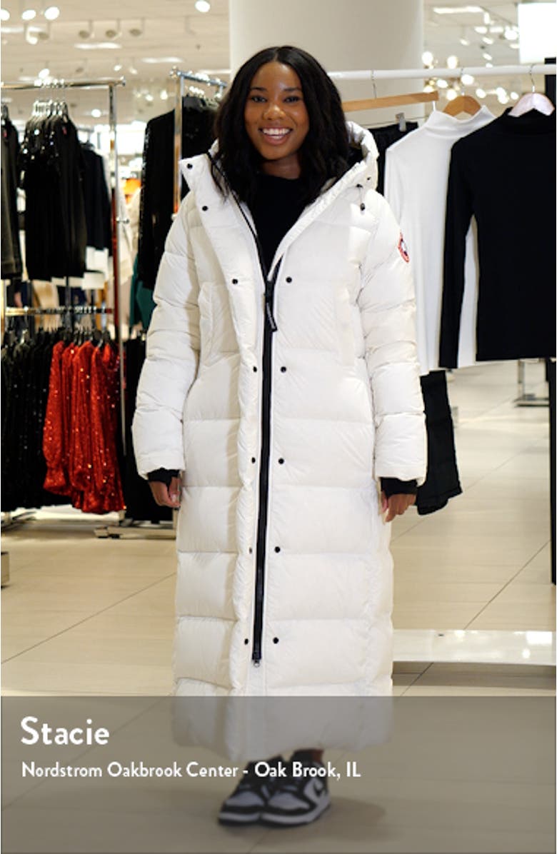Alliston Water Repellent 750 Fill Power Down Long Hooded Parka, sales video thumbnail
