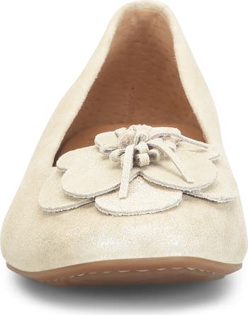 Petula Flower Embellished Flat