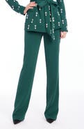 Badgley Mischka Collection Crepe Straight Leg Pants