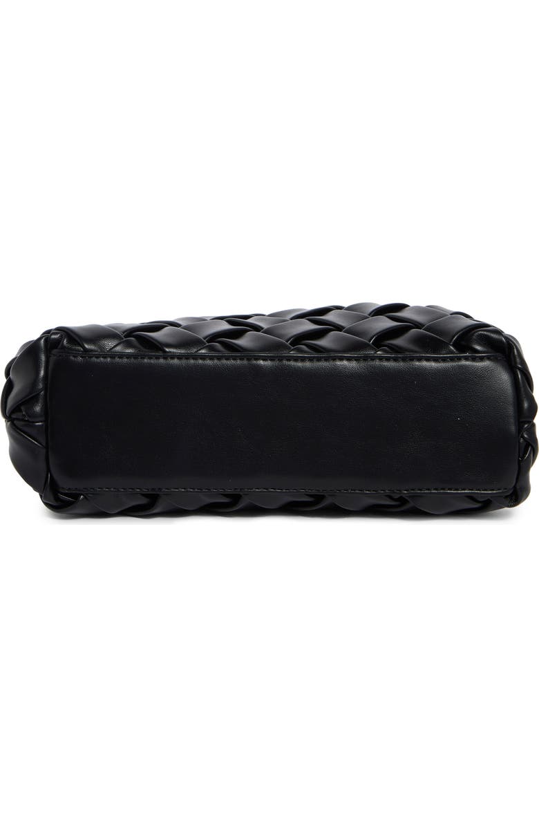 URBAN EXPRESSIONS HANDBAGS Woven Faux Leather Clutch, Alternate, color, Black