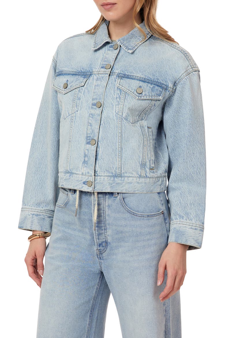 Oversized Crop Denim Jacket, Alternate, color, MARFA