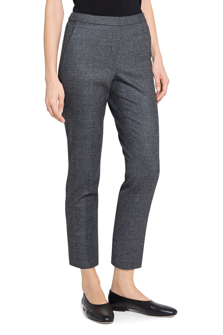 Marled Flannel Treeca Pull-On Pants, Alternate, color, PEPPER MULTI