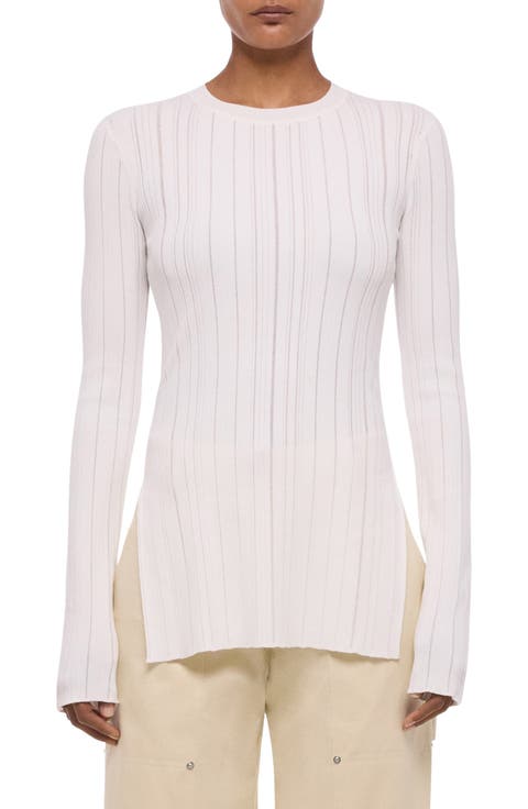 Slit Rib Knit Top