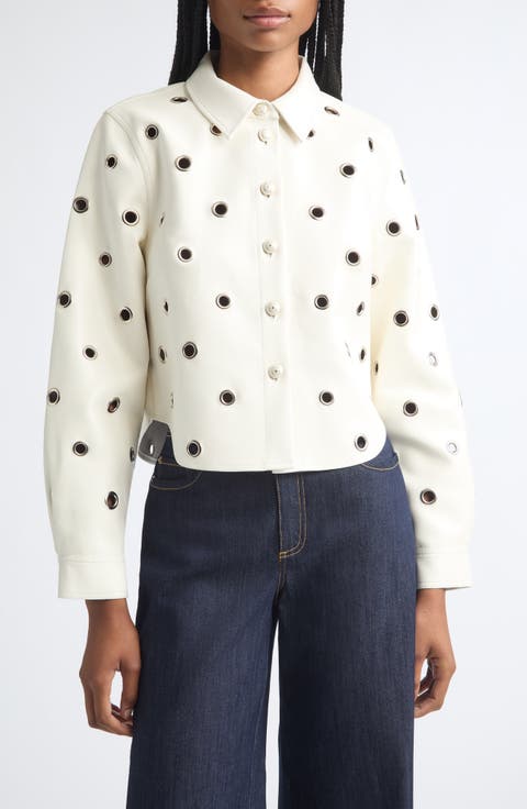 Ramone Grommet Faux Leather Jacket