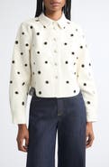 Cinq à Sept Ramone Grommet Faux Leather Jacket