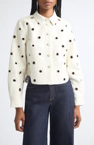 Cinq à Sept Ramone Grommet Faux Leather Jacket