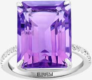 EFFY Sterling Silver Amethyst & White Topaz Ring