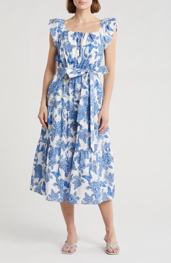 LE’RUREリルアーCircurar sleeve flower dress THIRD TIER Sleeveless Slip Dress-Floral Print – Third By Cee