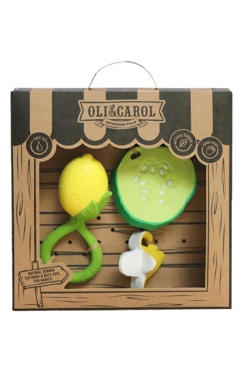 3-Piece Newborn Rattle & Teether Set