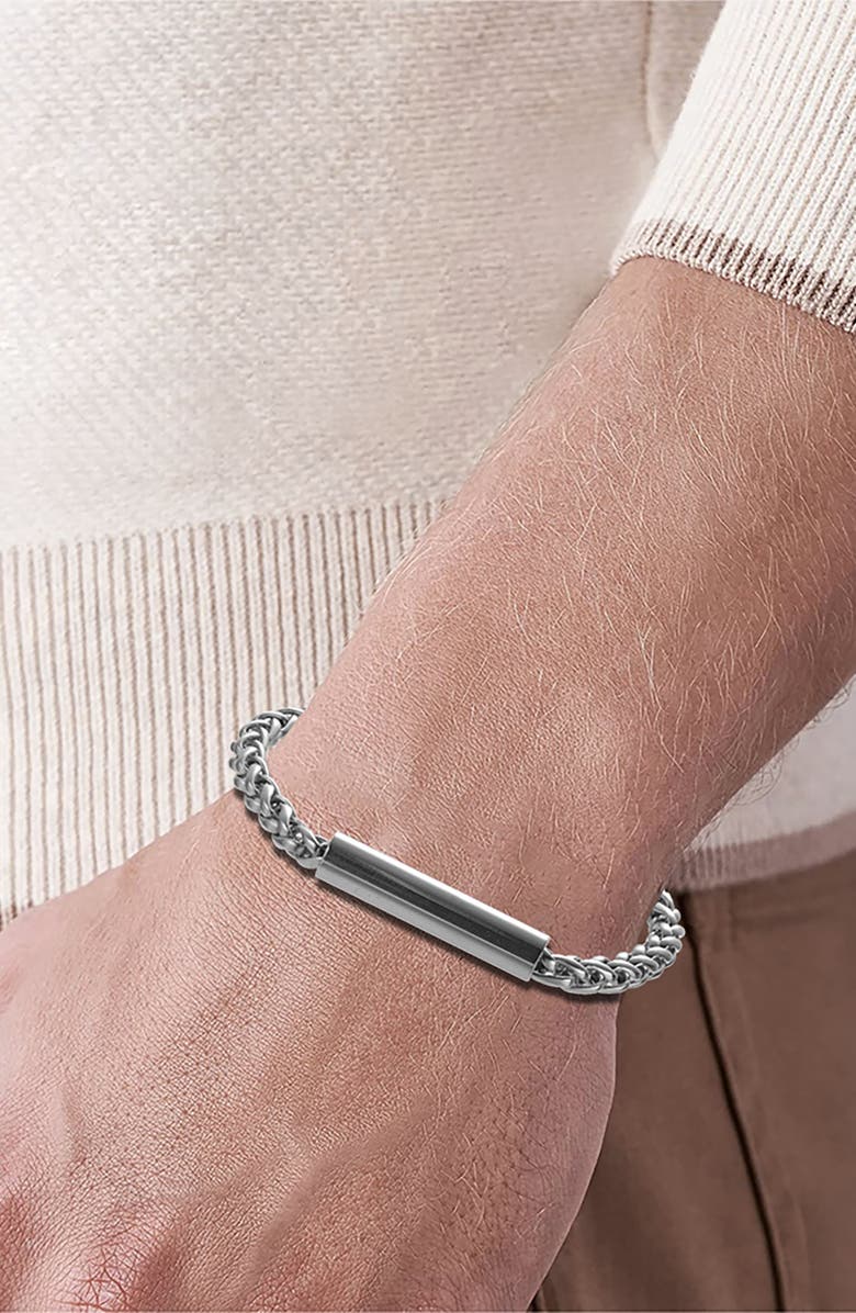 GEOFFREY BEENE Wheat Chain Bracelet, Alternate, color, Silver