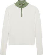 MANGO Quarter Zip Sweater