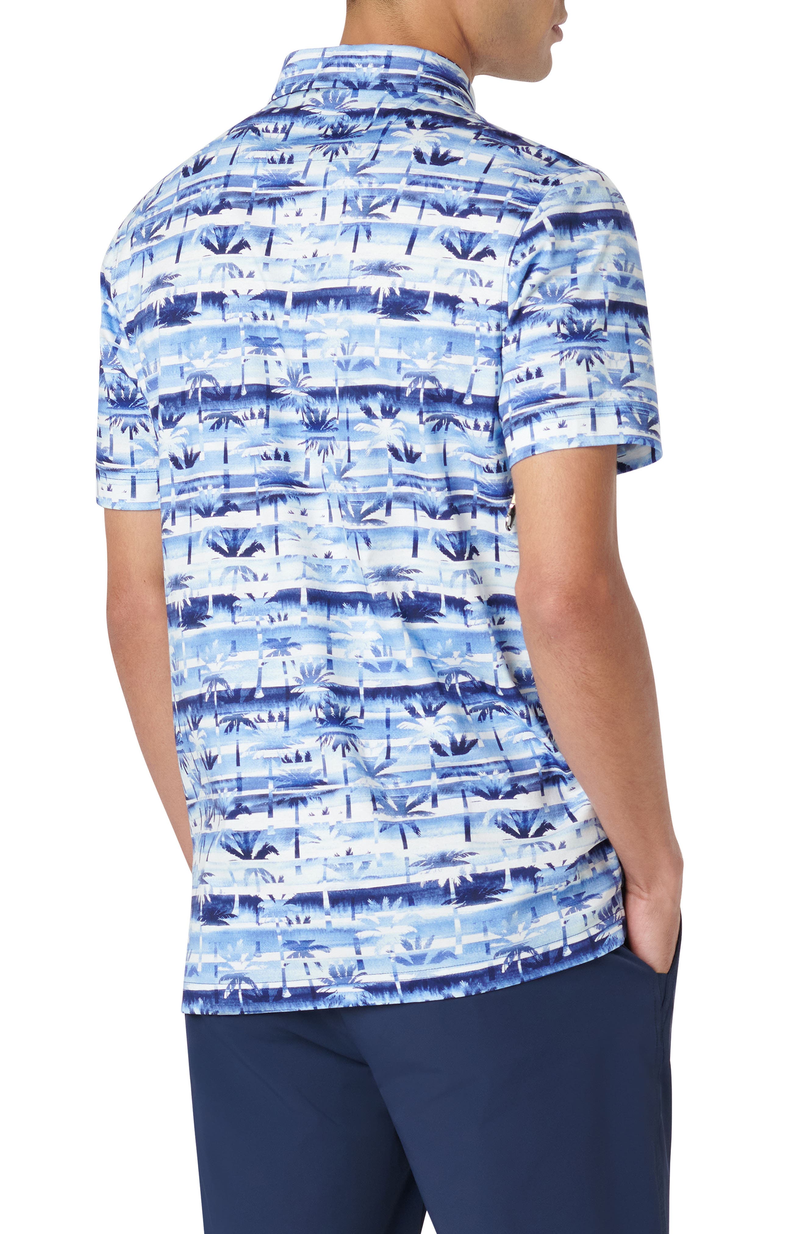 Hendrix Digital Palm Tree Print Pima Cotton Polo - image 2