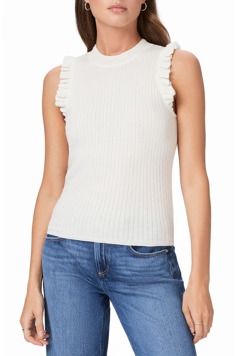 Somi Sleeveless Cotton Blend Sweater, Main, color, IVORY