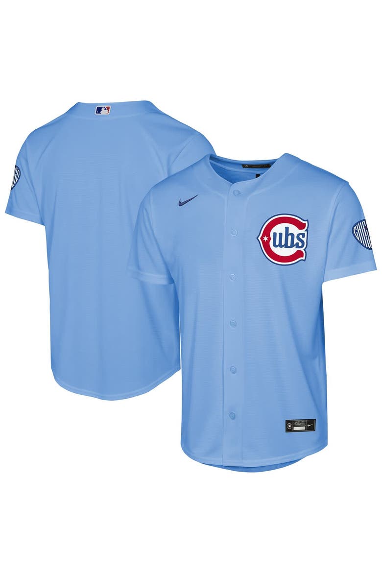 Youth Nike  Light Blue Chicago Cubs Alternate 2 Stadium Jersey, Main, color, Light Blue
