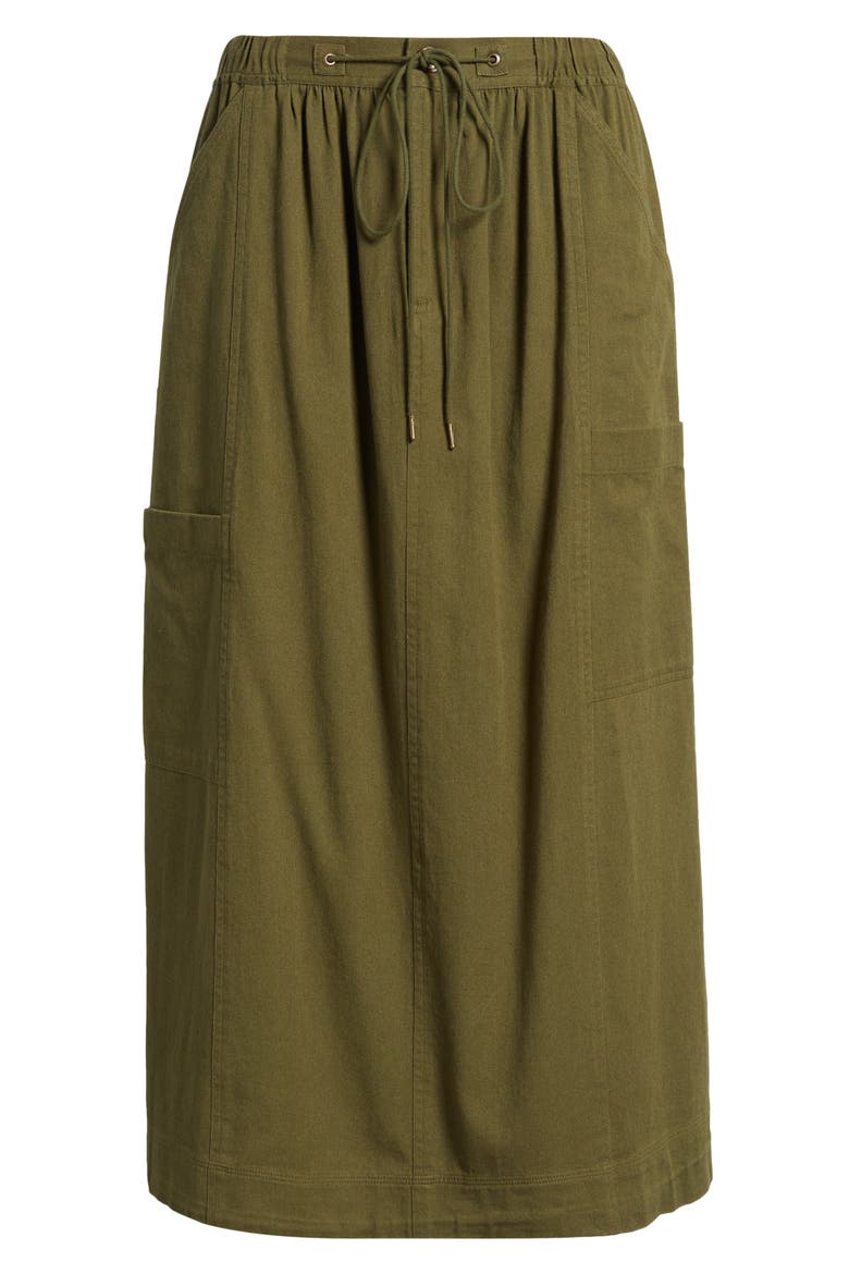 Damson Madder Vika Utility Organic Cotton Midi Skirt (Women