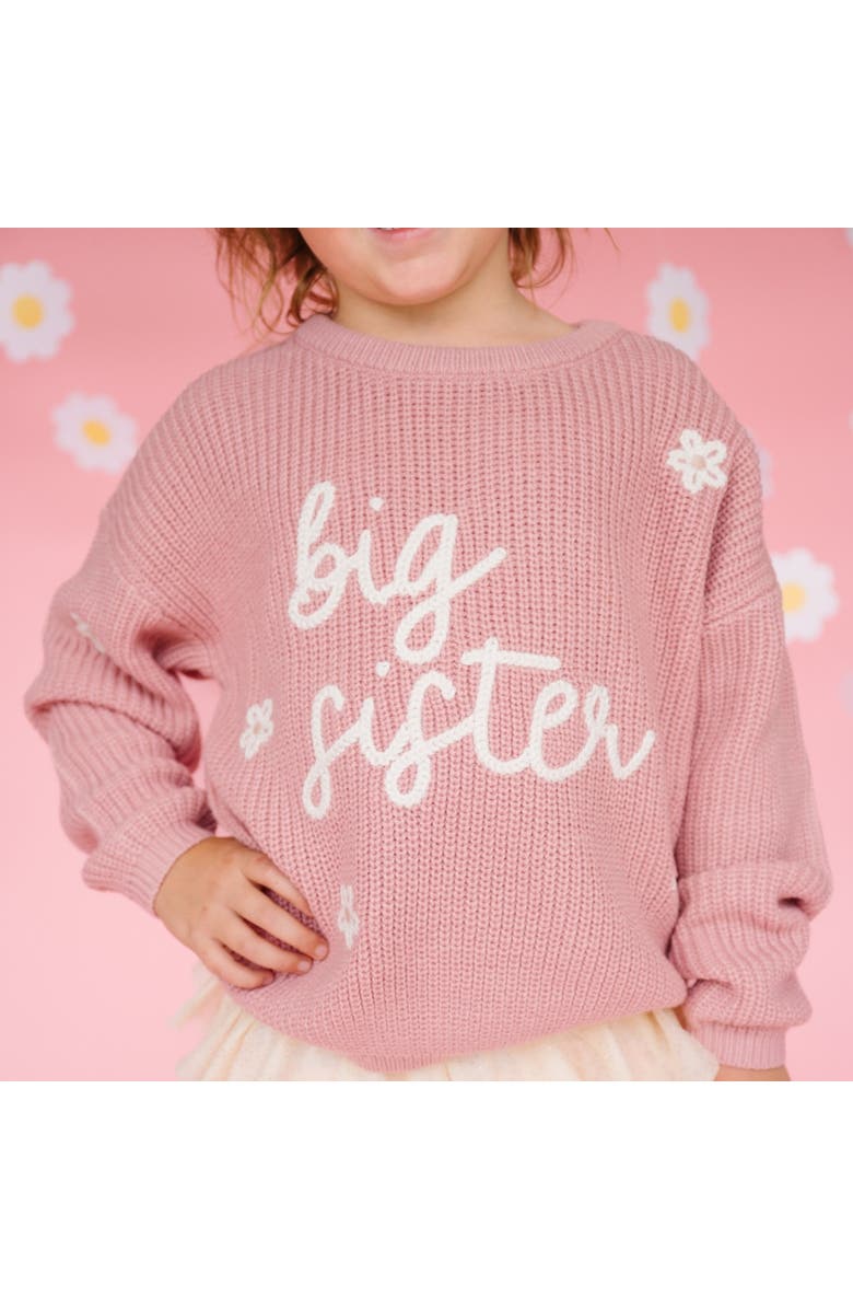 Sweet Wink Big Sister Knit Sweater, Alternate, color, Mauve