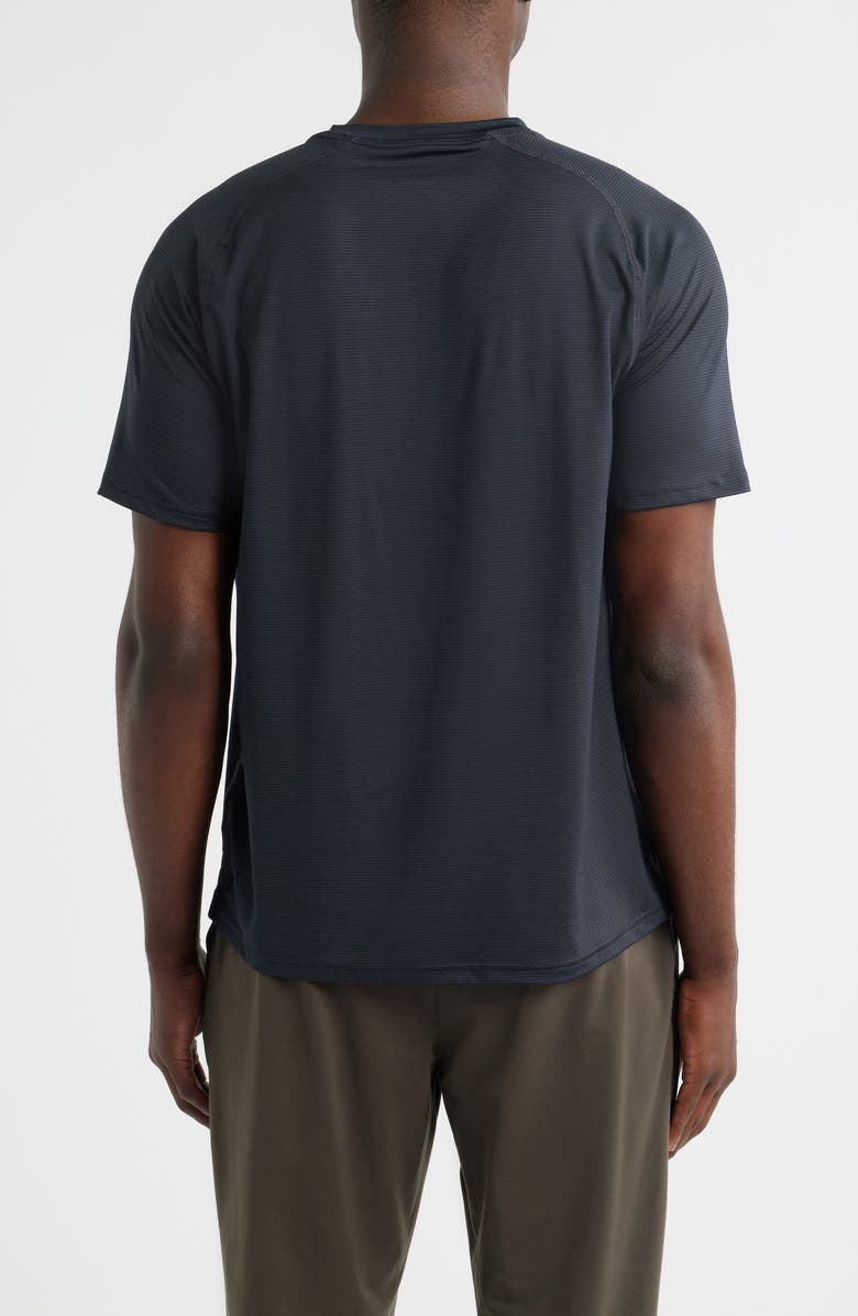 Zella Perforated Training T-Shirt, Alternate, color, Black Caviar