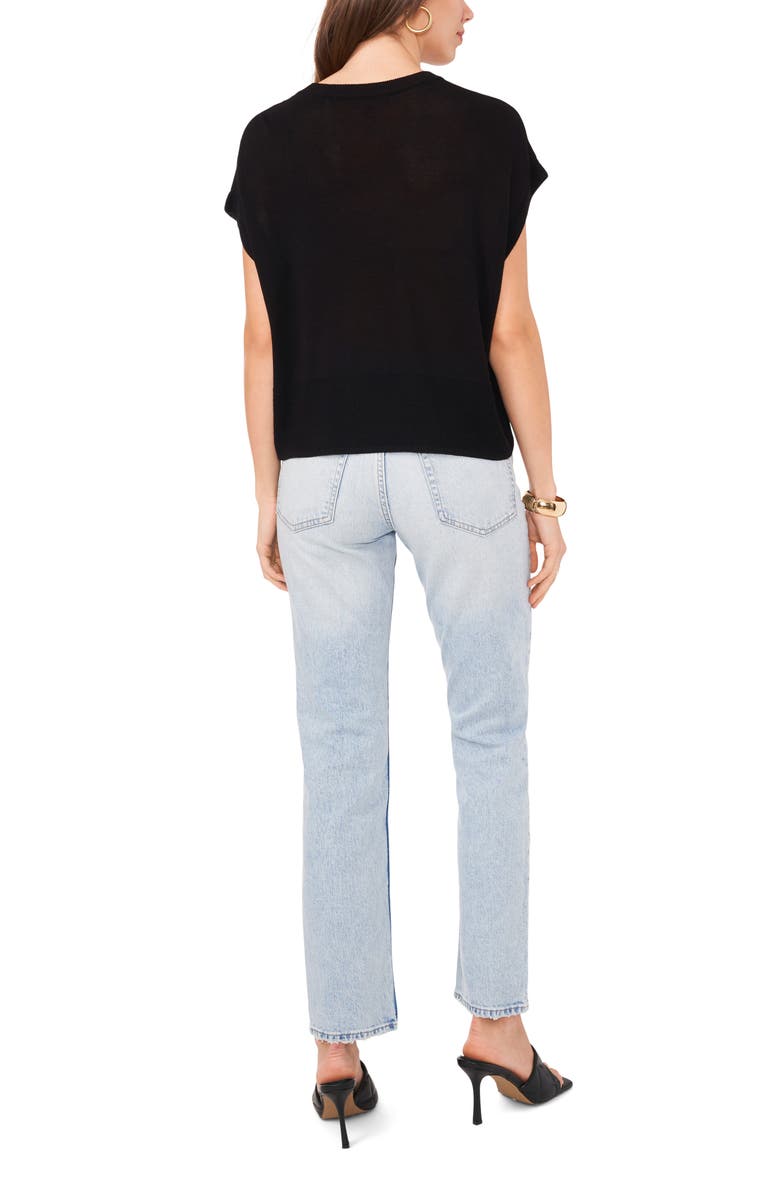 Vince Camuto Short Sleeve Crewneck Sweater, Alternate, color, 