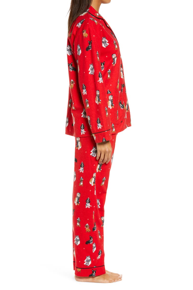 Flannel Pajamas (Nordstrom Exclusive), Alternate, color, RED