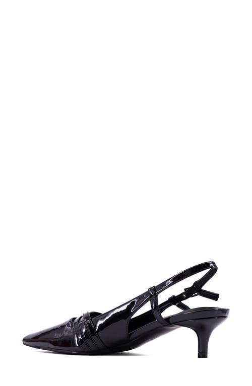 Shushop Nadja Pointed Toe Kitten Heel Slingback Pump
