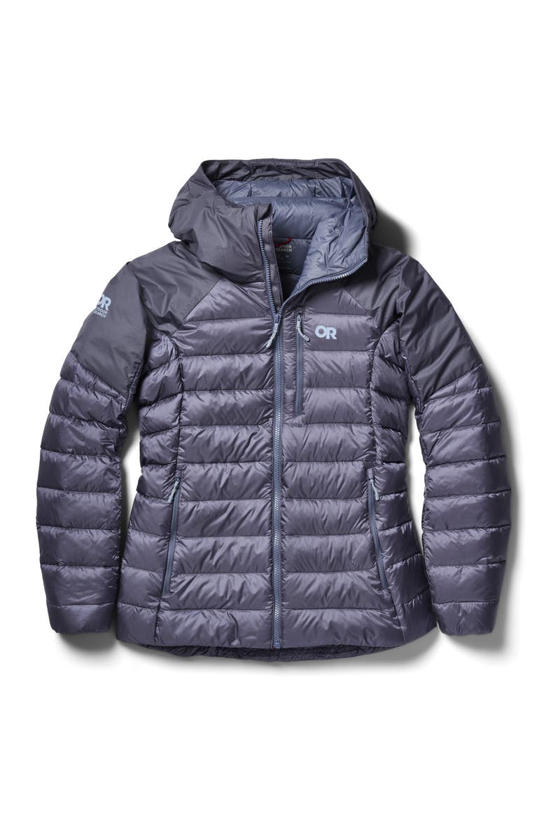 Helium Down Hoodie, Alternate, color, SMOKY QUARTZ