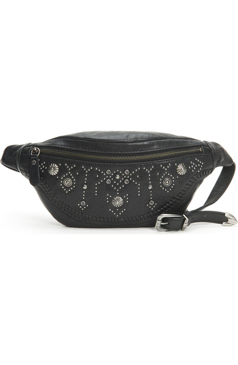 Frye Concho Studded Leather Belt Bag, Main, color,