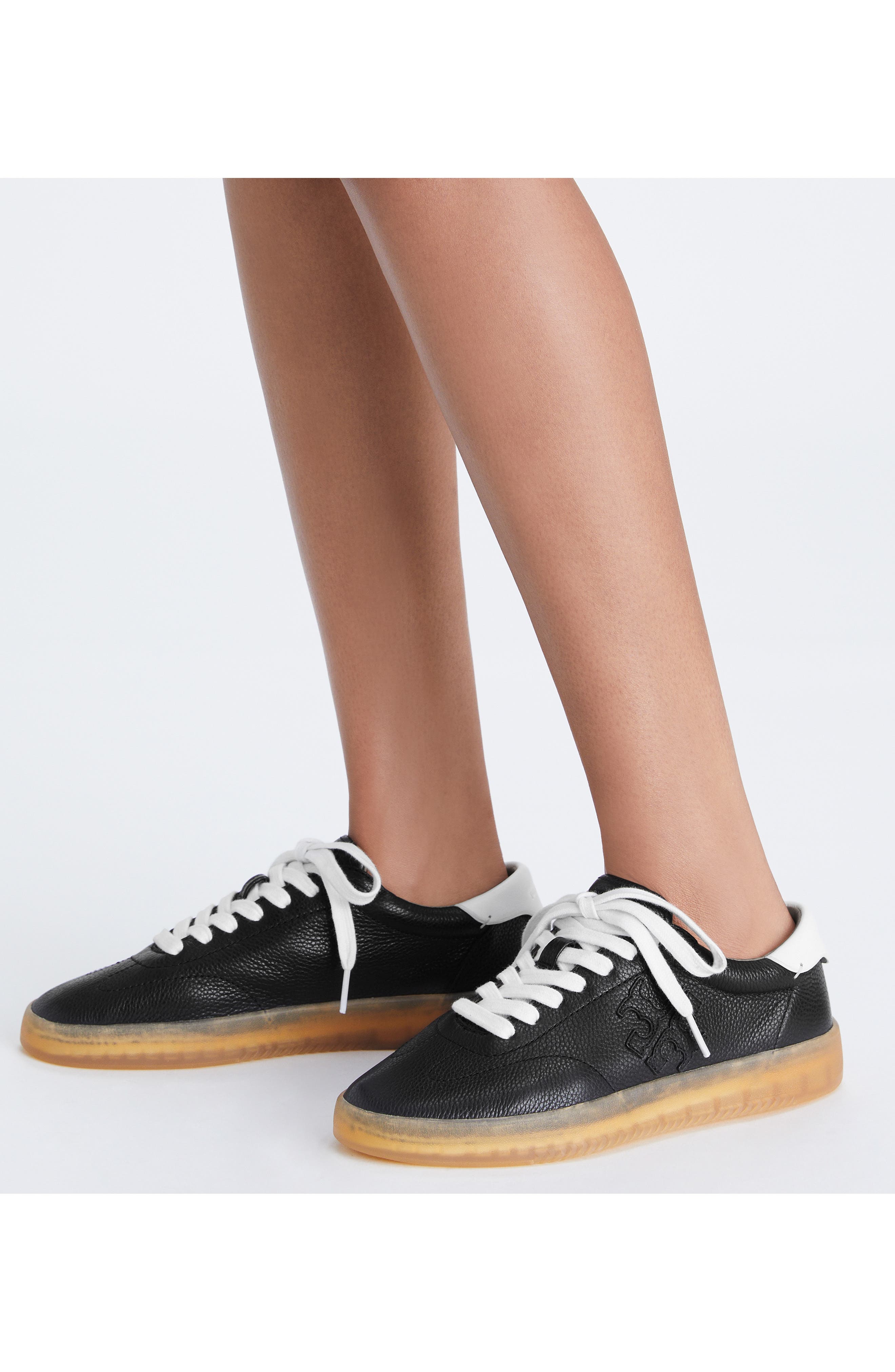 Tory Burch Phoenix Sneaker, Alternate, color, Perfect Black / Purity / Purity