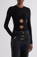 Isabel Marant Gladice Bow Cutout Long Sleeve Knit Top