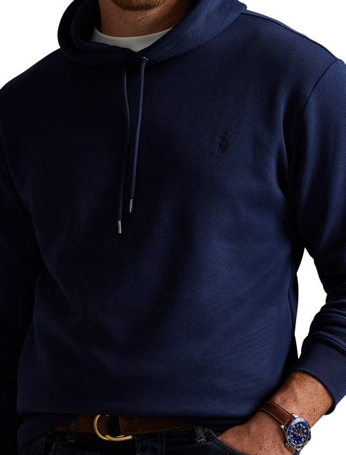 Polo Ralph Lauren Big & Tall Double-knit Hoodie In Blue