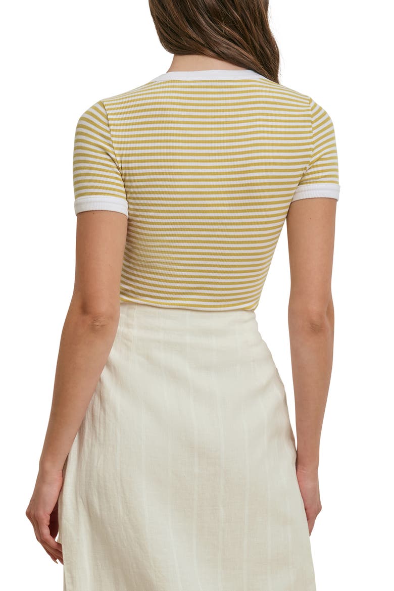 The Foundation Stripe T-Shirt, Alternate, color, GOLDEN WHITE STRIP