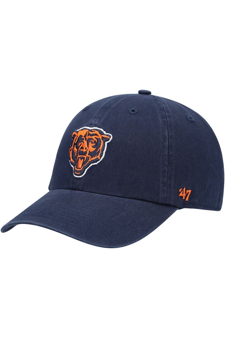 Men's '47 Navy Chicago Bears Primary Alternate Logo Clean Up Adjustable Hat, Main, color, NAVY