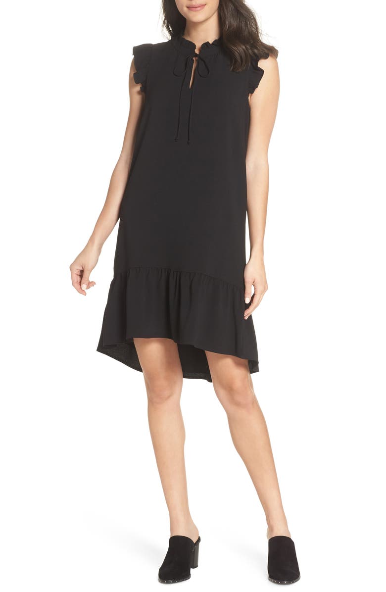 Charles Henry Ruffle Shift Dress, Main, color,
