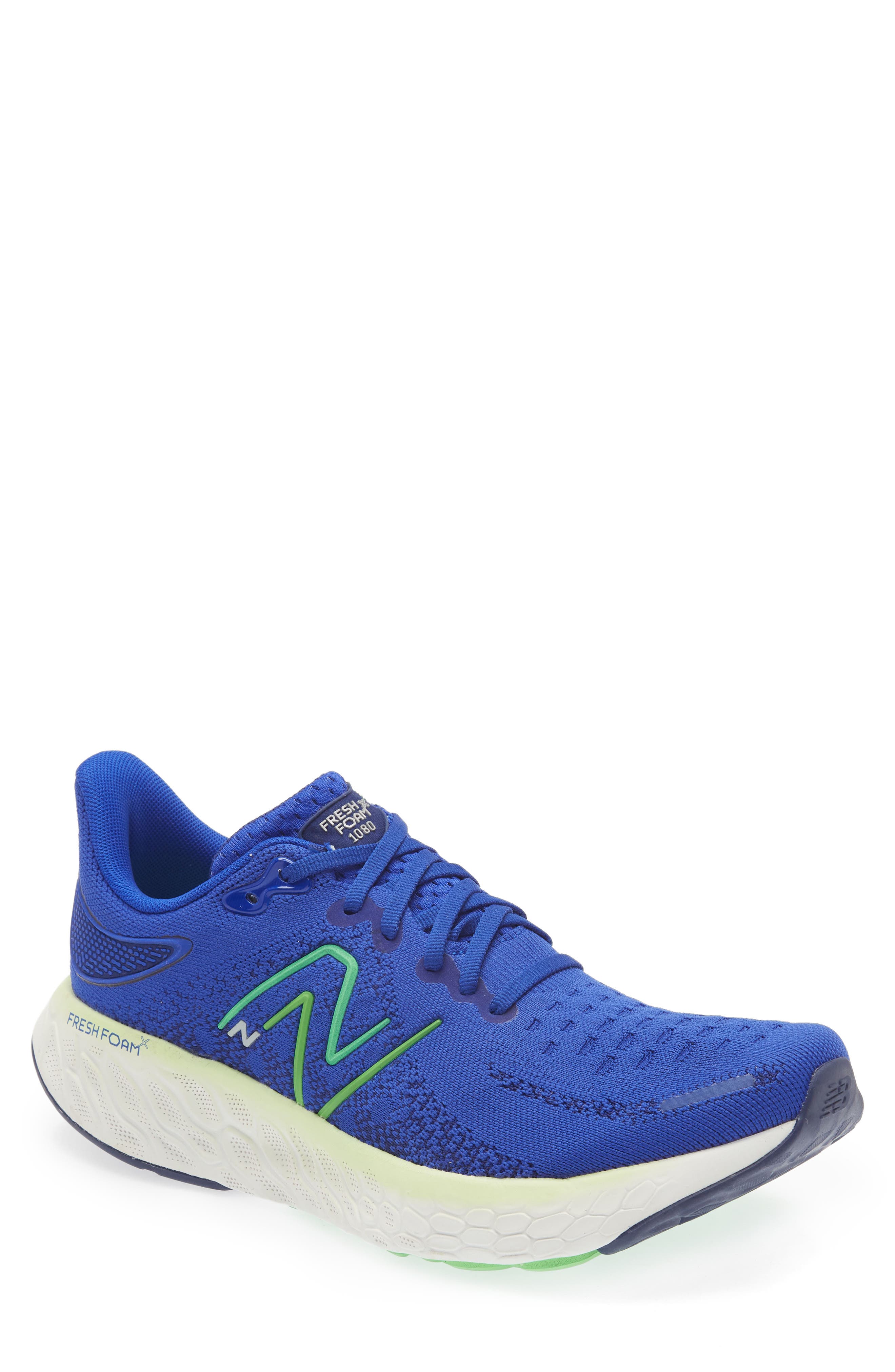 Fresh Foam X 1080v12 Running Shoe, Main, color, INFINITY BLUE/ GREEN APPLE