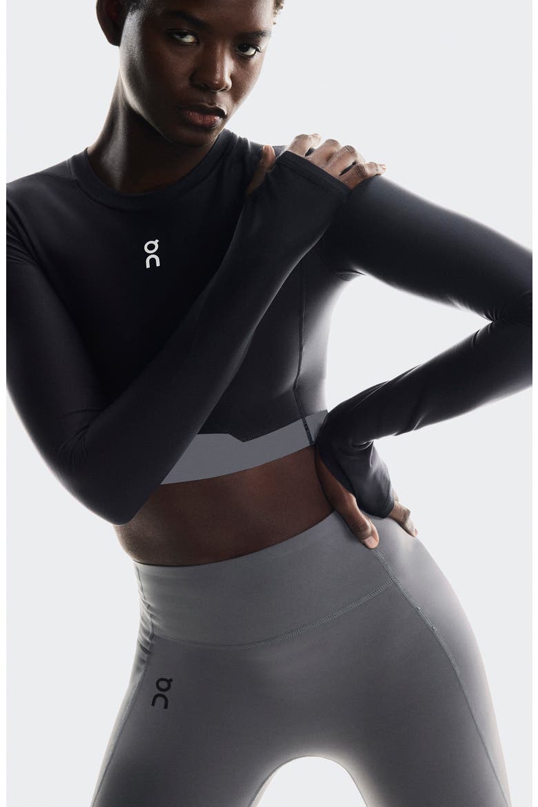 Train-T Crop Long Sleeve T-Shirt, Alternate, color, BLACK