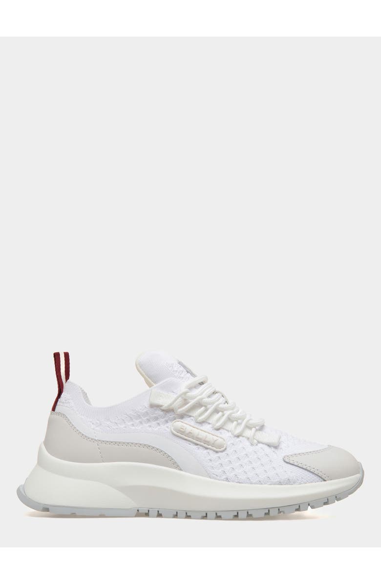 Bally Outline Sneaker in Knitted Fabric, Main, color, White
