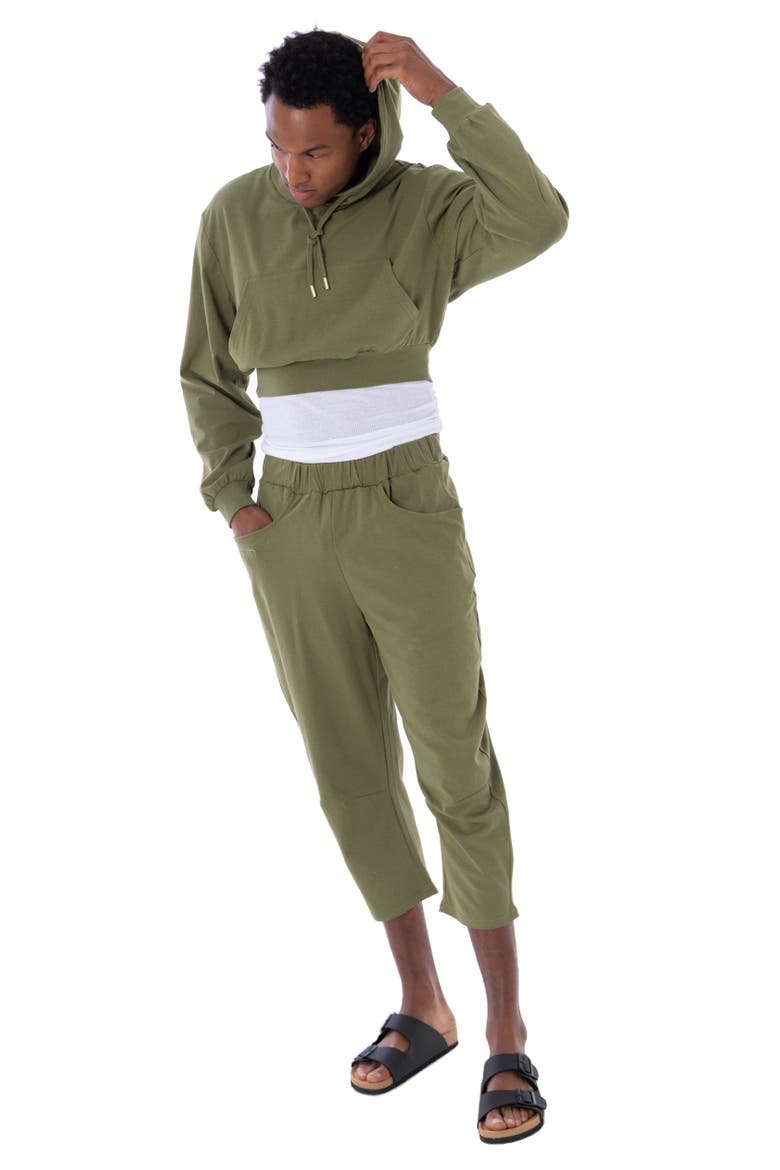 Tony Crop Leisure Pant, Alternate, color, Army