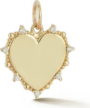 Ember Fine Jewelry 14K Gold Diamond Heart Charm