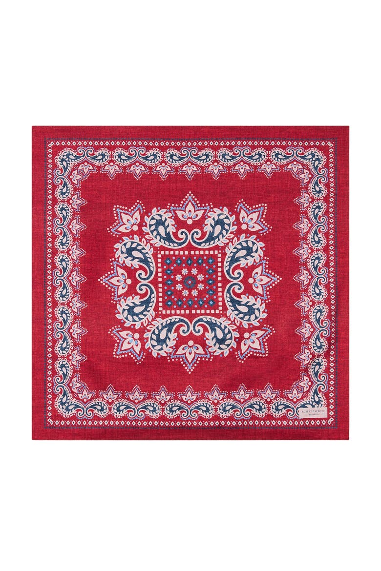 Harmon Reversible Floral Paisley Neckerchief, Main, color, Red