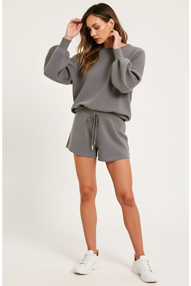 The Thea Set, Alternate, color, Heather Grey