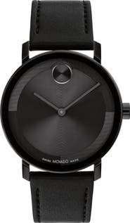 Movado Bold Evolution 2.0 Leather Strap Watch, 40mm