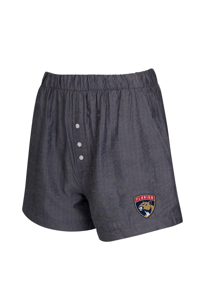 Women's Concepts Sport  Charcoal Florida Panthers Two-Pack Boxer Shorts Set, Alternate, color, Charcoal