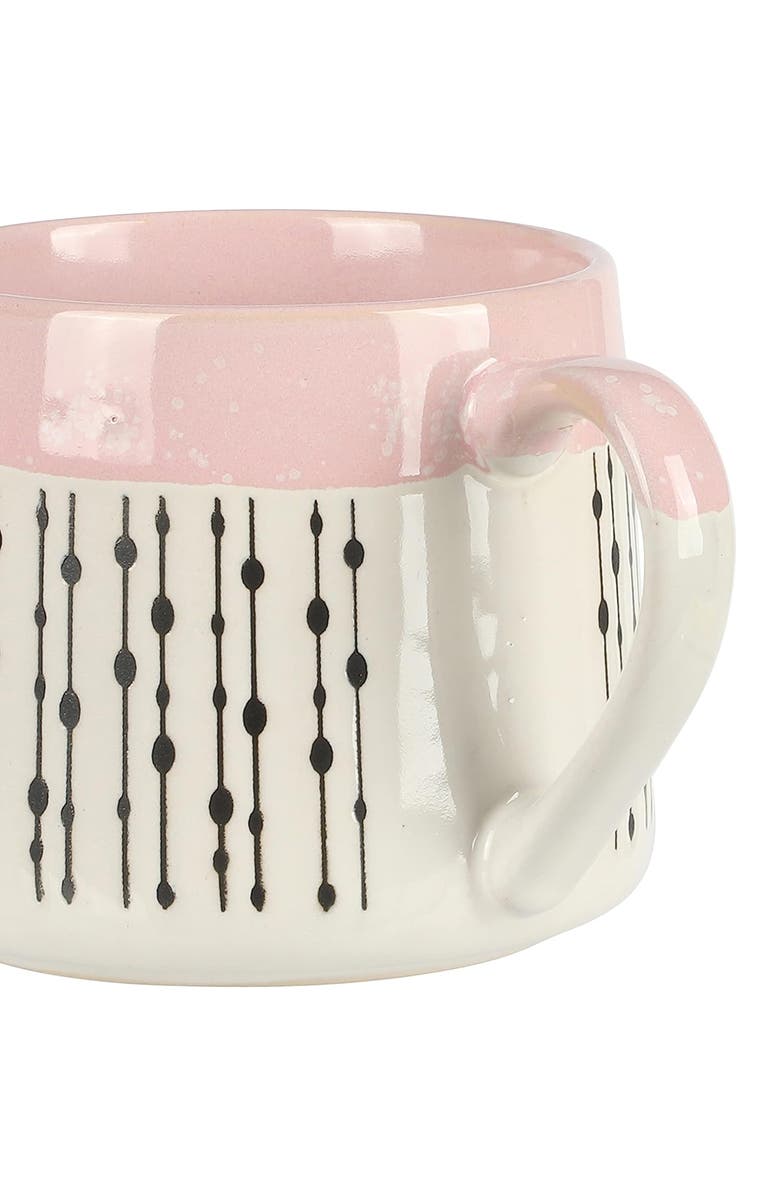 Gibson Home Morning Mist 4 Piece 15 Ounce Stoneware Belly Mug Set, Alternate, color, White