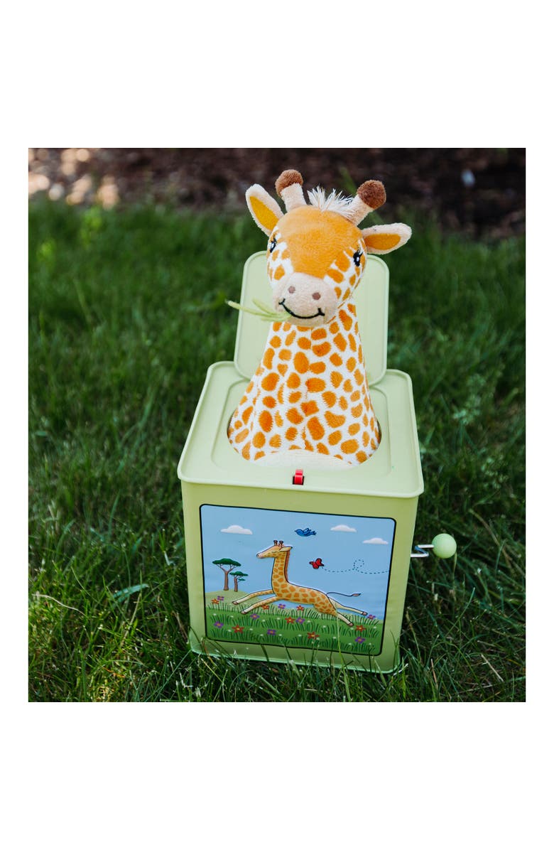 Jack Rabbit Creations Vintage Tin Toy Giraffe Jack In The Box, Alternate, color, Multicolored