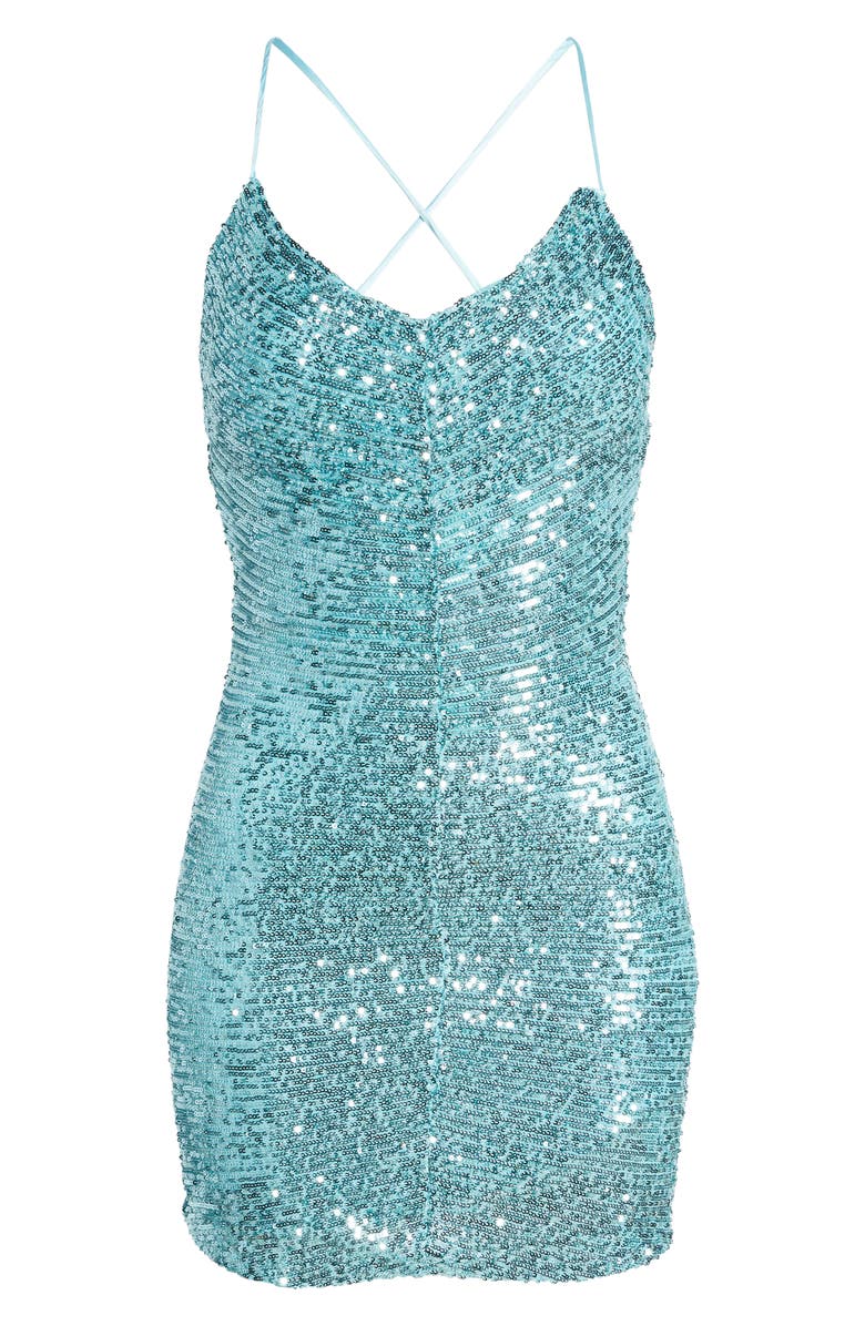 Jump Apparel Sequin Ruched Minidress, Alternate, color, 