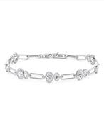 Crislu Oval Link Paperclip Chain Bracelet