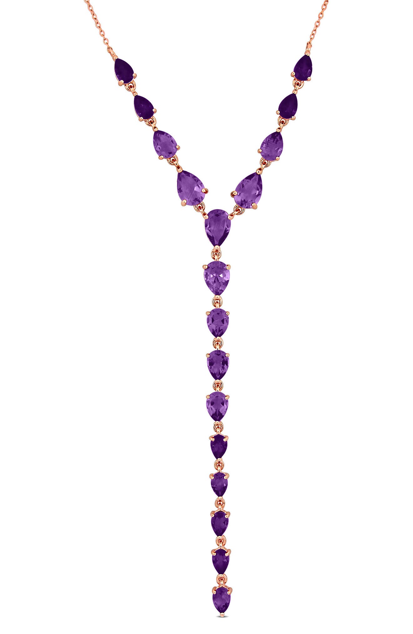 DELMAR Teardrop Y Necklace