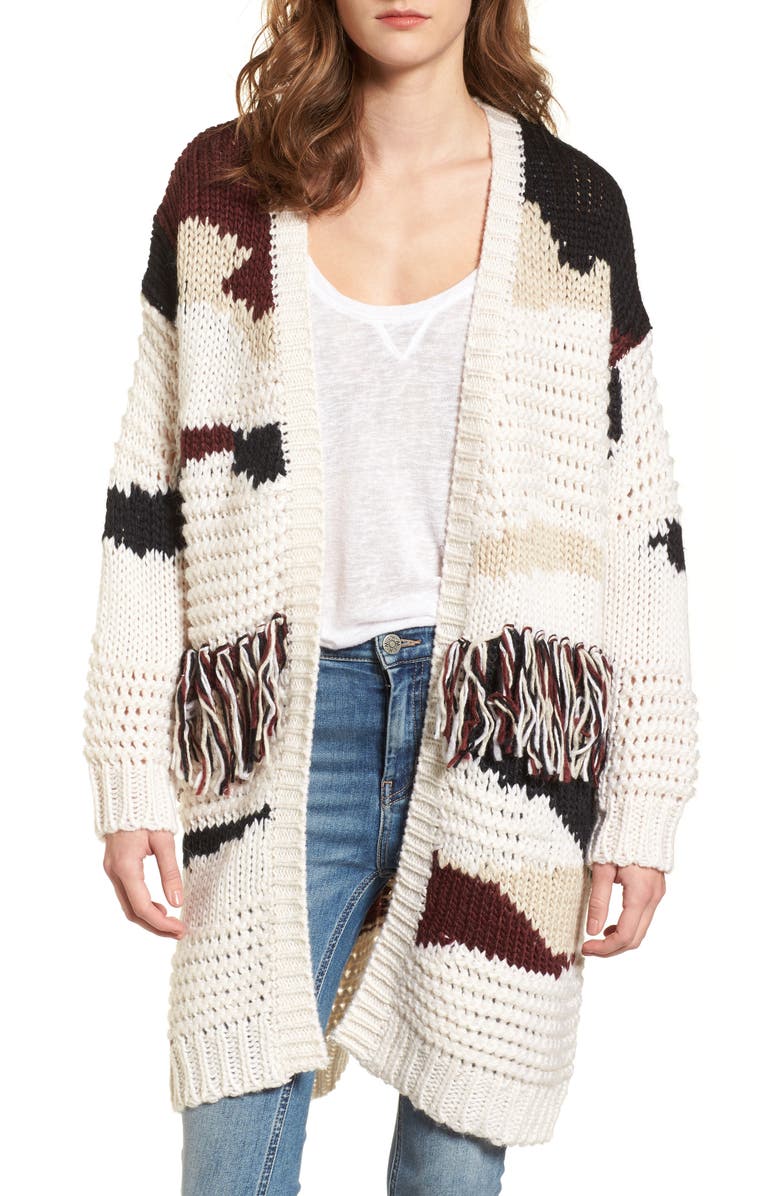Willow & Clay Chunky Fringe Cardigan, Main, color, 