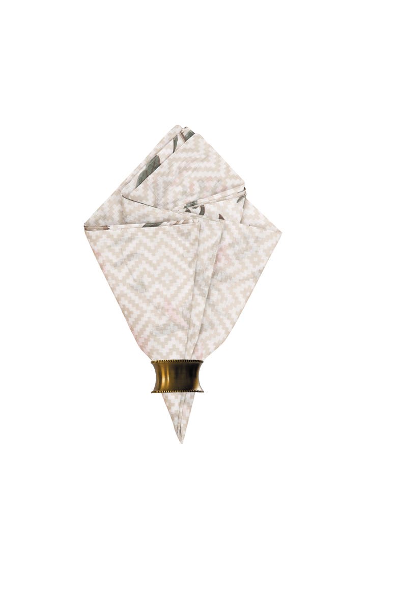 Blair Garden Cotton Reversible Cloth Napkin Set of 6, Main, color, Brown