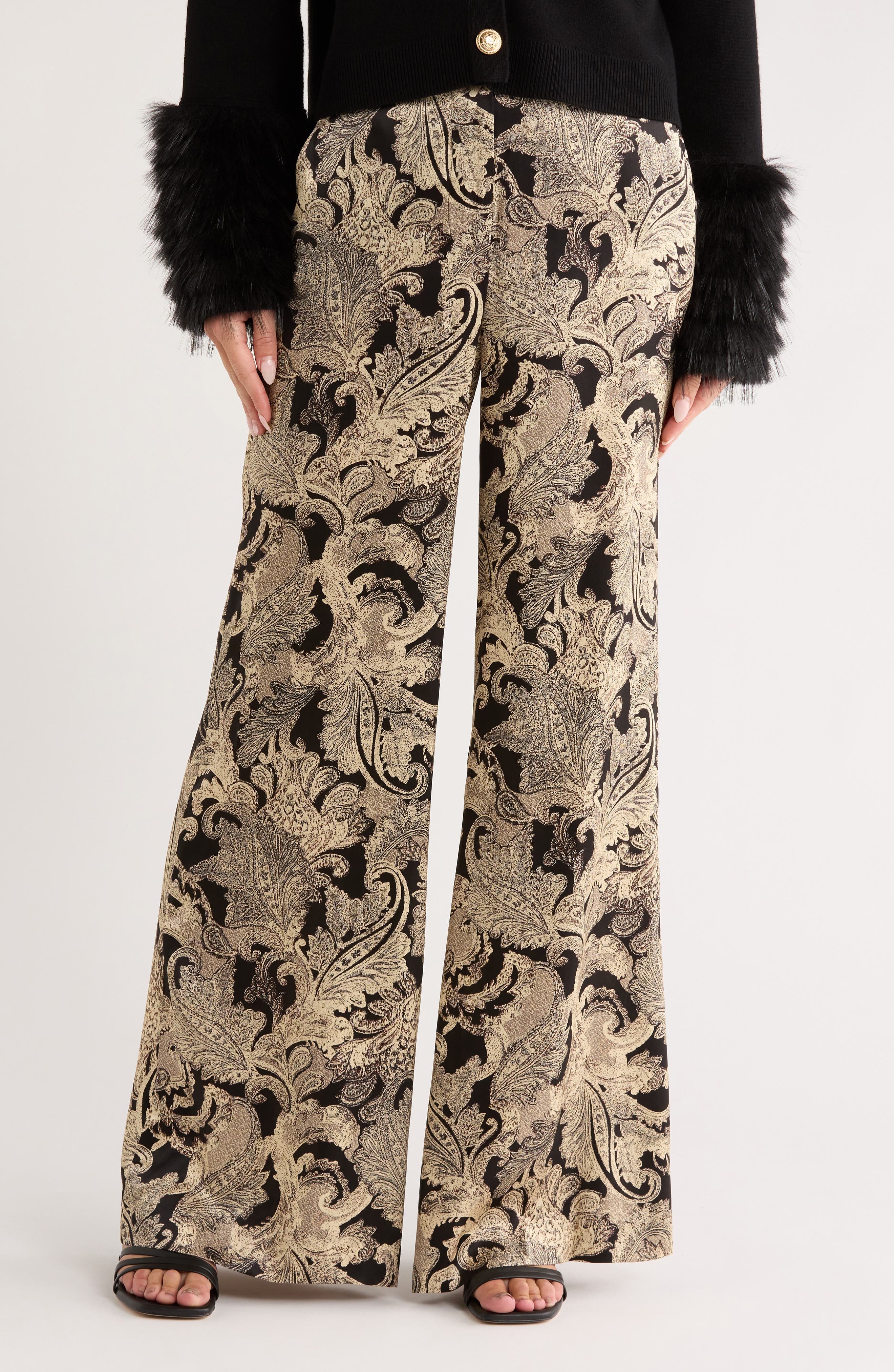 L'AGENCE Pilar Silk Wide Leg Pants